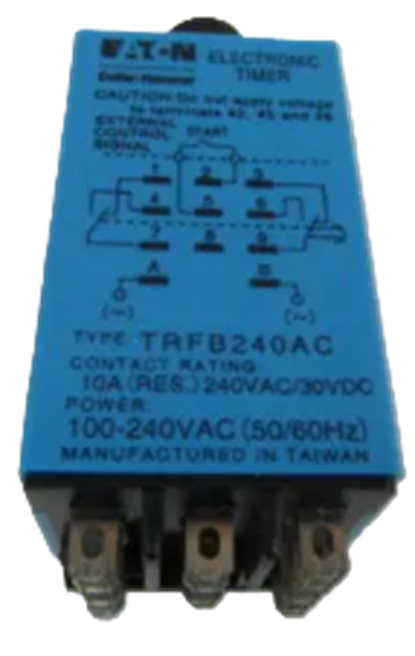 Eaton TRFB240AC Timing Relay, 100-240V Coil, 2 Form C, SPDT [New]