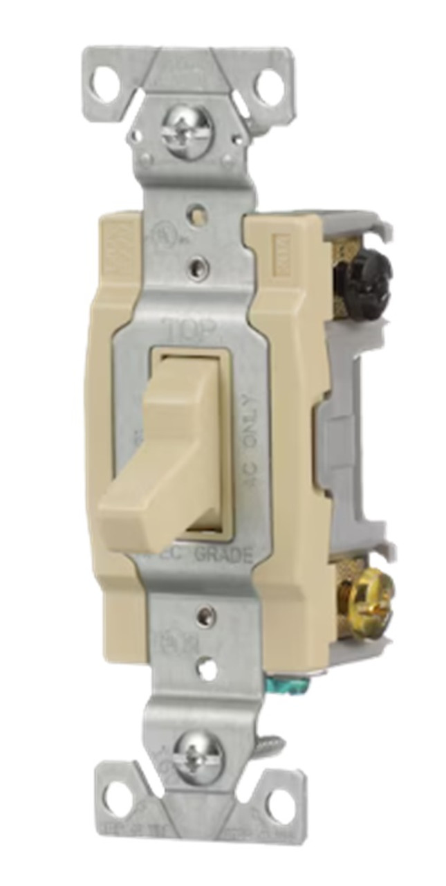 Eaton CSB420V-BX-LW Toggle Light Switch, 20A, 4-Way, Ivory [New]