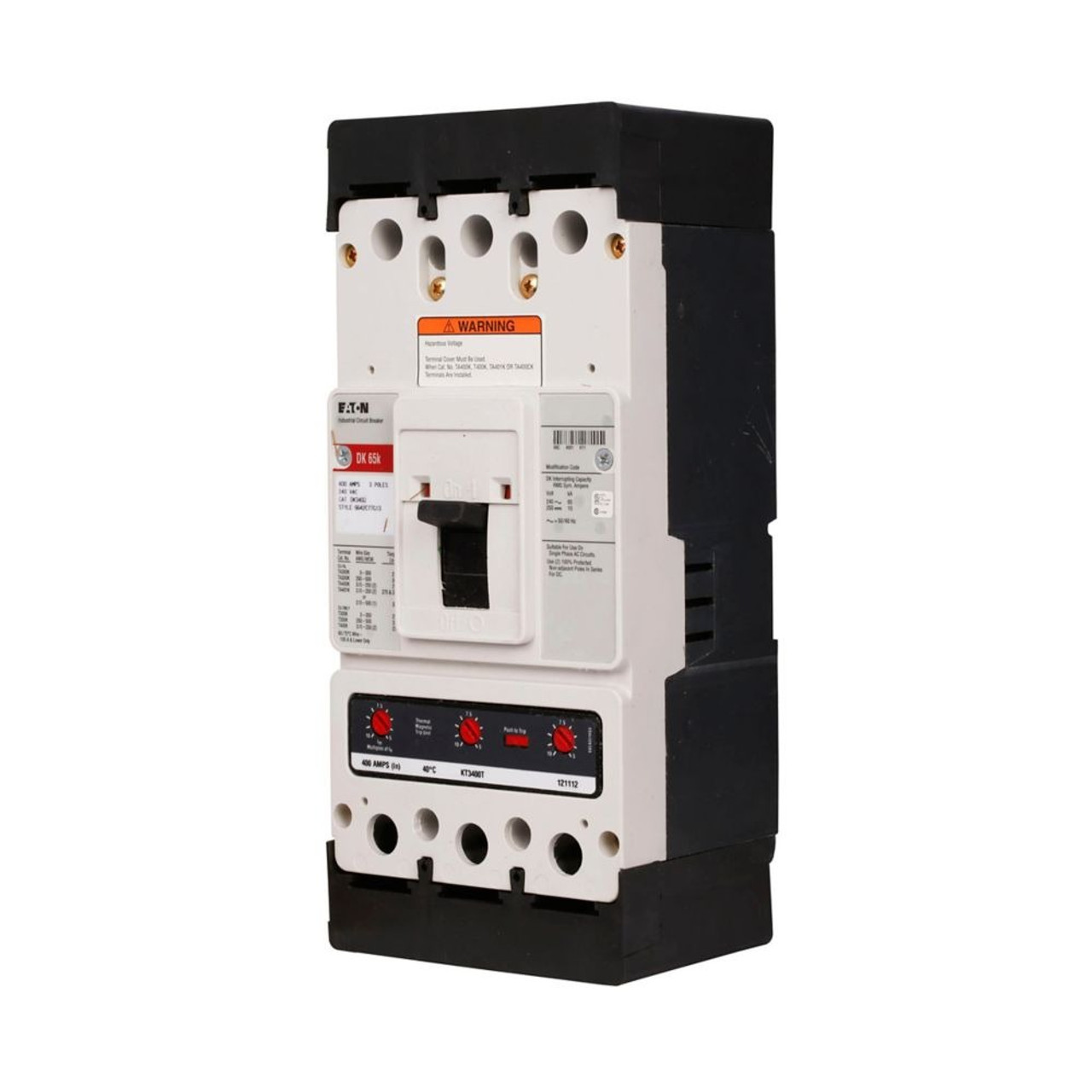 Eaton DK3400W Circuit Breaker, 400A, 3-Pole, K-Frame [New]