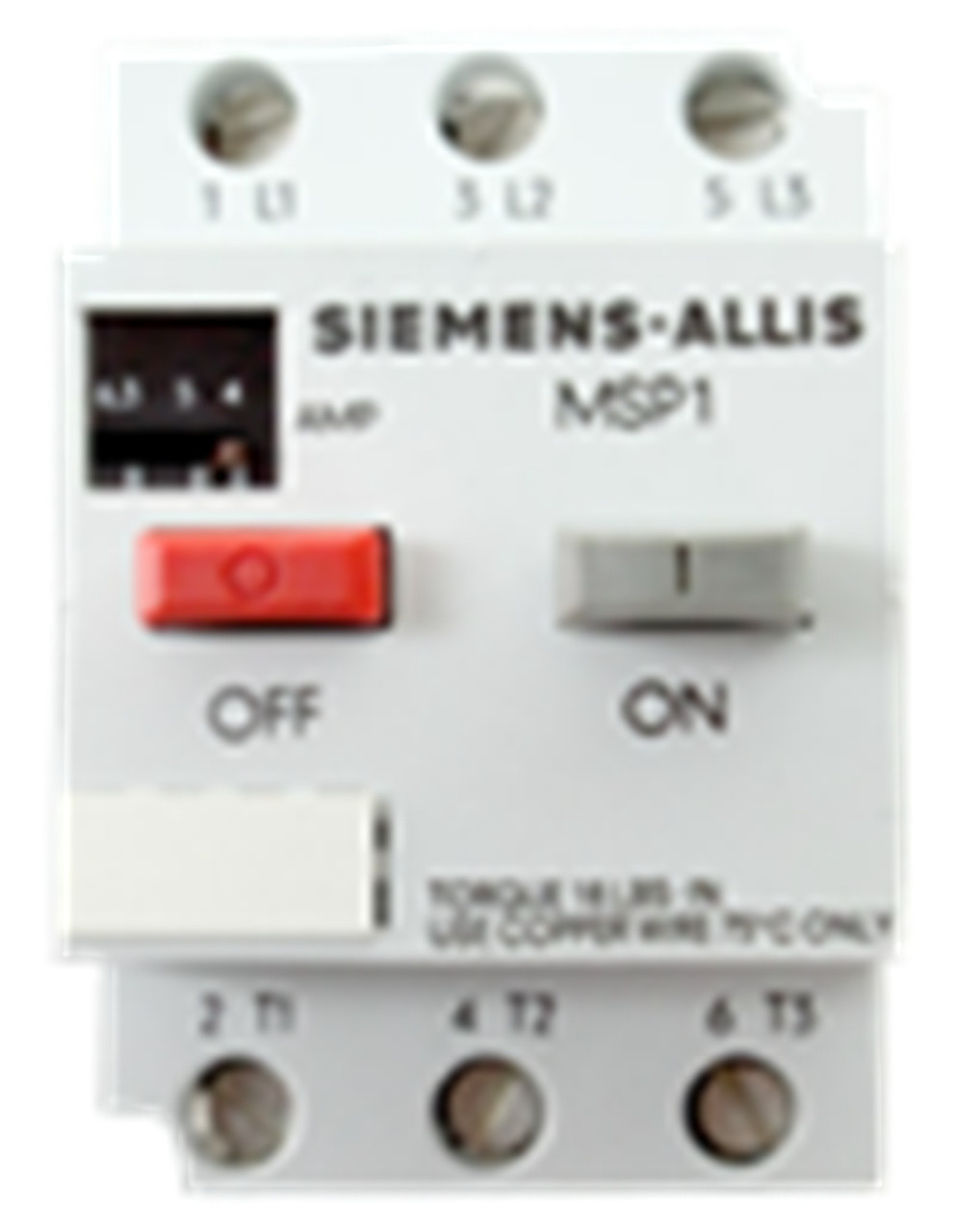 Siemens MSP10L Manual Starter Protector, Open Type, 4-6.3A [New]