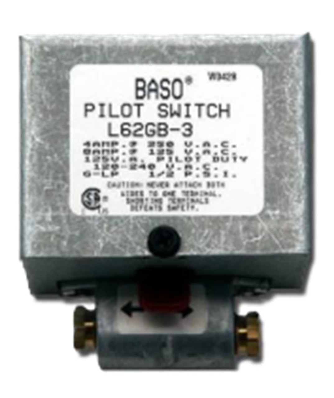 Baso Johnson Controls L62GB-3 PIlot Switch With Manual Reset, SPDT [New]