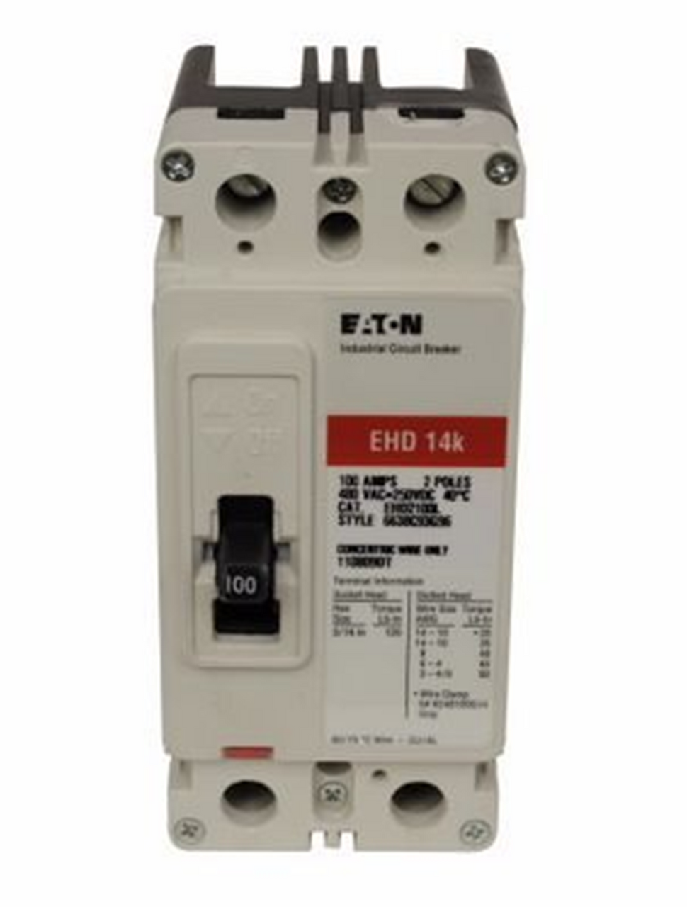 Eaton EHD2050 Circuit Breaker, 50A, 2-Pole, F-Frame [New]