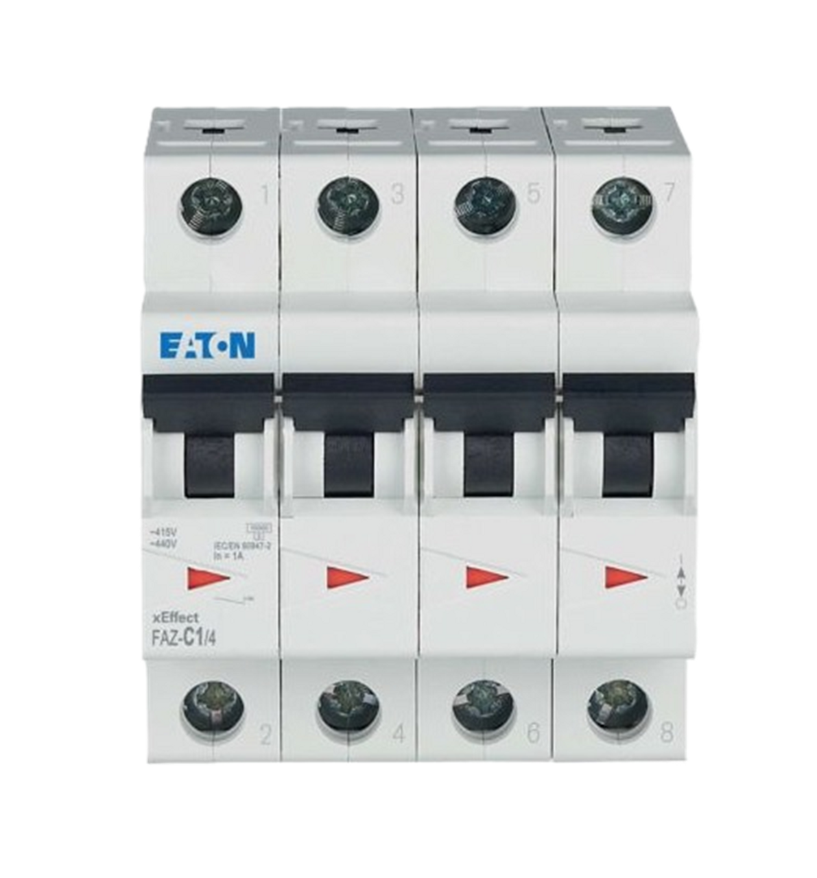 Moeller Eaton FAZ-C1/4 279046 Miniature Circuit Breaker, 1A, 4-Pole [New]