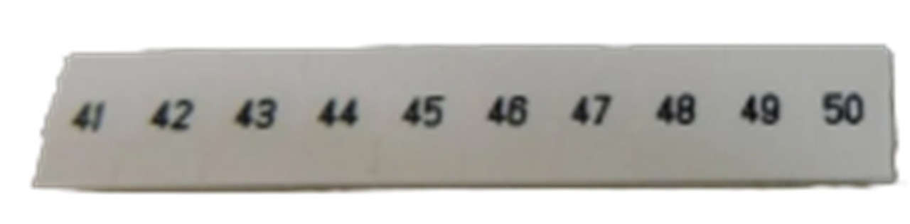 Eaton XBMZB6H/41 6mm Tags Printed 41-50 Horizontal [New]