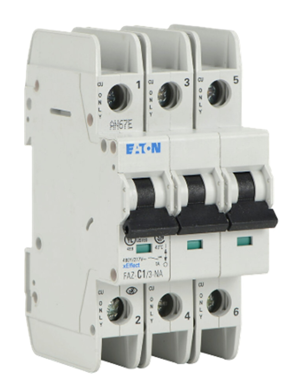Moeller Eaton FAZ-C1/3-NA 102238 Miniature Circuit Breaker, 1A, 3-Pole [New]