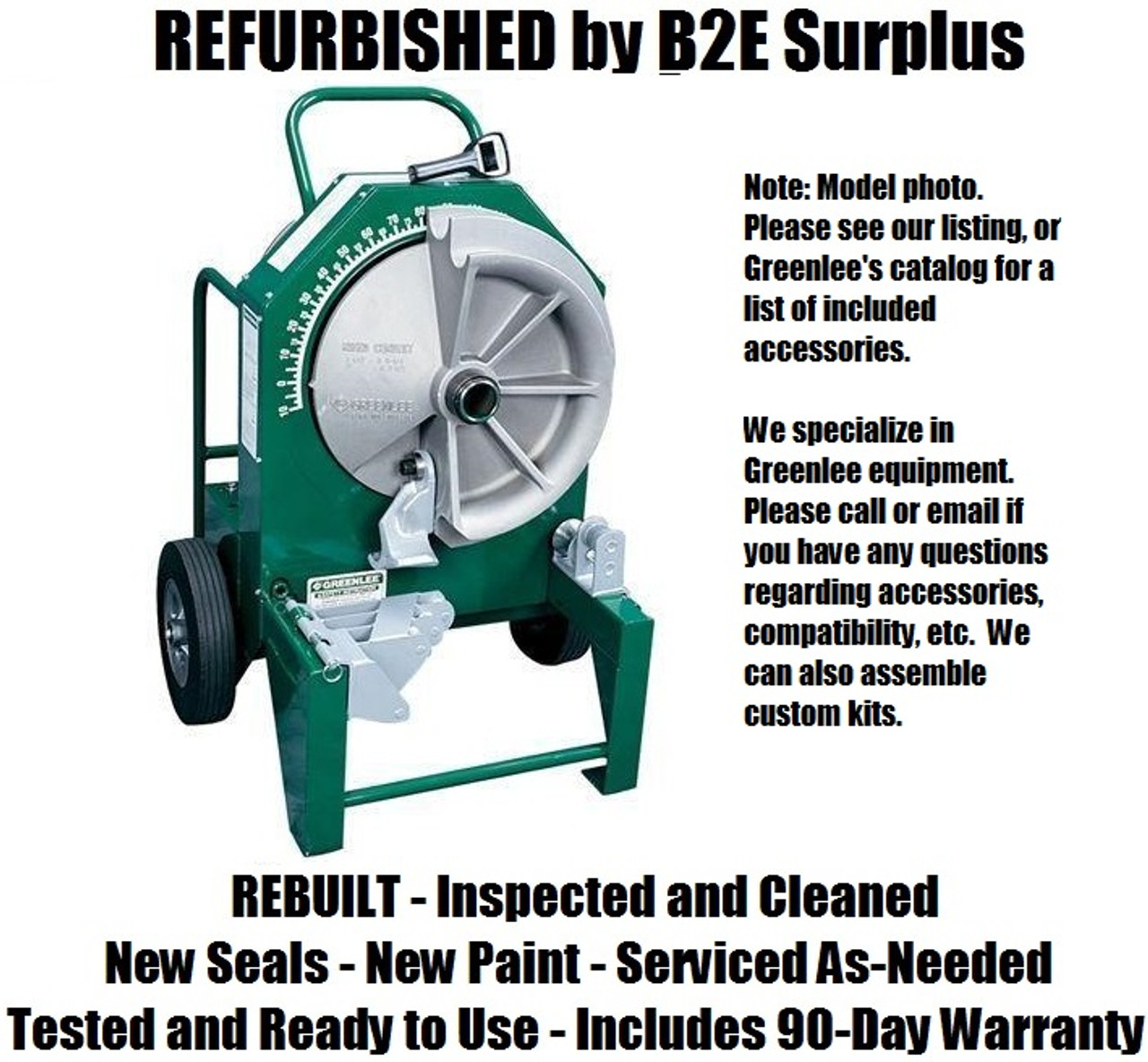 Greenlee 555EC 06902 Classic Electric Bender With Shoe Group for 1/2 - 2 EMT [Refurbished]