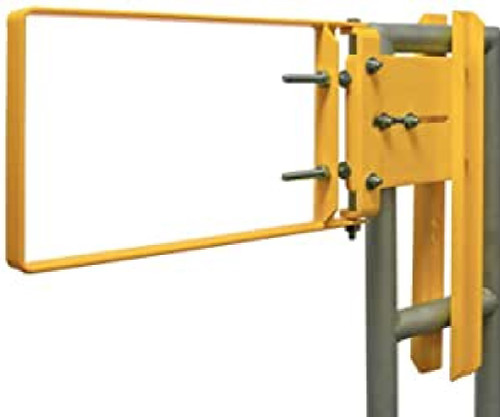 FabEnCo A71-16PC Self-Closing Safety Gate, Galvanized Steel, 18", Yellow [New]