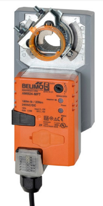  Belimo AMB24-MFT Damper Actuator, 180 in-lb 20 Nm, Non Fail-Safe, 2...10 V [New] 