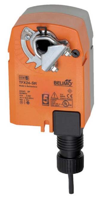 Belimo TFX24-SR Actuator, 22 in-lb 2.5 Nm, Spring Return, 2...10 V, Modulating [New]