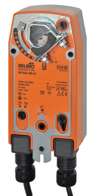 Belimo NFX24-SR-S Actuator, 90 in-lb 10 Nm, Spring Return, 2...10 V, Modulating [New]