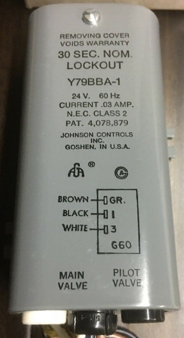 Johnson Controls Y79BBA-1 Ignition Lockout Control Module [New]