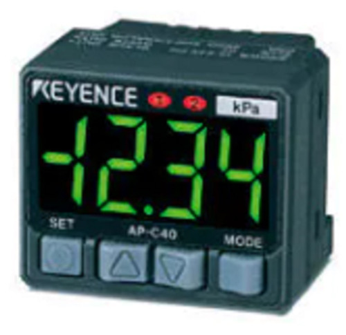 Keyence AP-C40WP Digital Pressure Sensor w/ 2-Color Display, Amplifier Unit PNP [New]