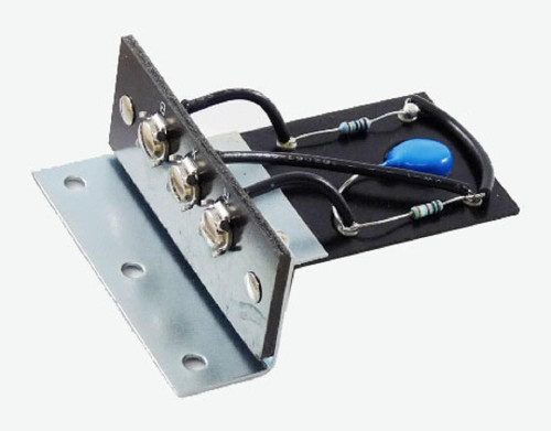 Johnson Controls A91PAA-1, electronic component with metal bracket, resistors, wiring, and a blue capacitor for HVAC control systems.