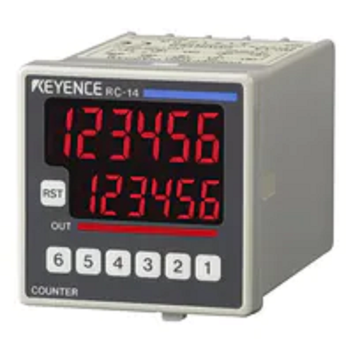 Keyence RC-13 LCD Display Electronic Preset Counter, 48-mm 6-Digit 7-Segment LED [New]