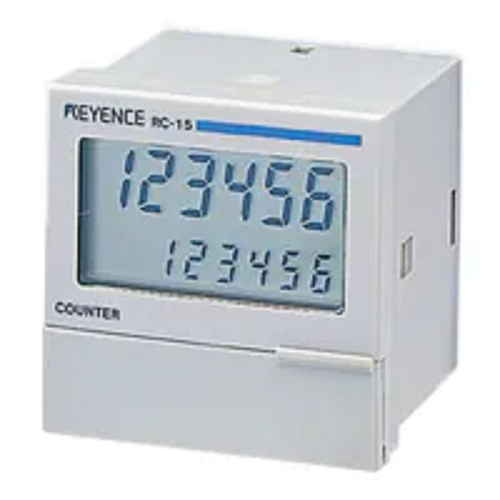 Keyence RC-15 LCD Display Electronic Preset Counter, 48-mm 6-Digit 7-Segment LCD [Refurbished]