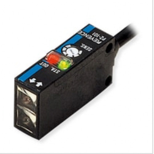 Keyence PZ-101P Built-In Amplifier Photoelectric Sensor, Square Reflective Cable [New]