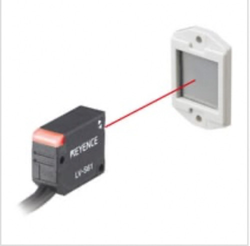 Keyence LV-S61 Multi-Purpose Digital Laser Sensor Head, Retro-Reflective, Small [New]