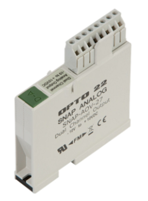 Opto 22 SNAP-AOV-27 SNAP 2-Ch -10 to +10VDC Bipolar Analog Voltage Output Module [Refurbished]