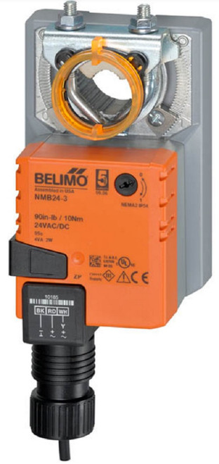 Belimo NMB24-3 Damper Actuator, 90 in-lb [10 Nm], Non Fail-Safe Floating Point [New]