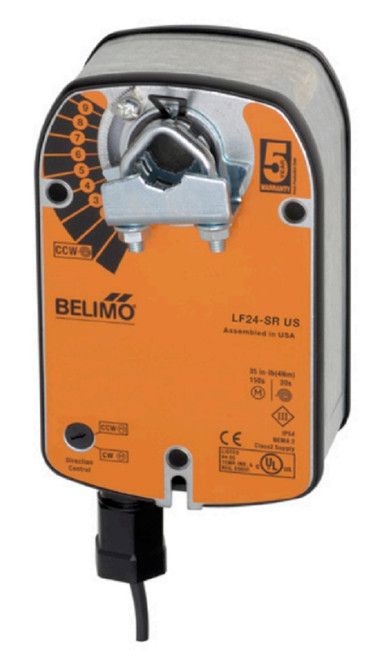 Belimo LF24-SR US Actuator, 35 in-lb 4 Nm, Spring Return, 2...10 V, Modulating [New]
