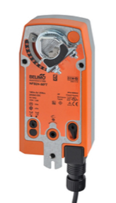 Belimo NFB24-MFT Damper Actuator, 90 in-lb 10 Nm, Spring Return, 2...10 V [New]