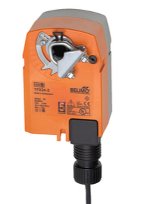 Belimo TFX24-3 Damper Actuator, 22 in-lb 2.5 Nm, Spring Return, Floating Point [New]