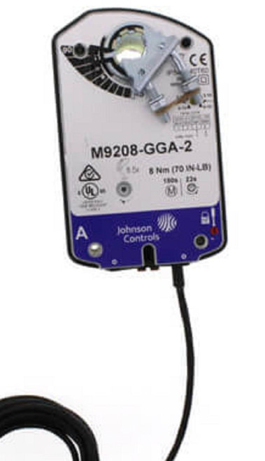 Johnson Controls M9208-GGA-2, industrial electrical control switch with adjustment dial and wiring connection