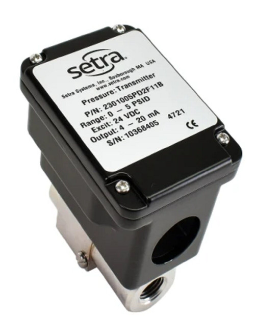 Setra 2301005PD2F11B 230 Wet-Wet Differential Pressure Transmitter, 0-5 psid [New]