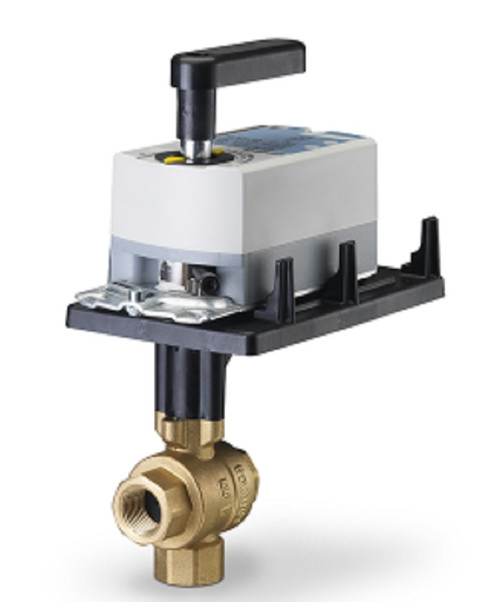 Siemens 171A-10351 3-Way, 1/2", 0.63 Cv Ball Valve w/Actuator, Non-Spring Return [New]