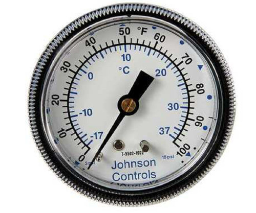 Johnson Controls T-5502-1002 Pneumatic Temperature Indicator, 1/8, 3 to 15 psi [New]