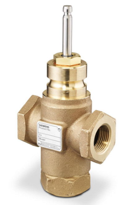 Siemens 599-03206 3-Way 2" Flowrite Valve, Cv 40, Bronze Trim, F x F Connection [New]