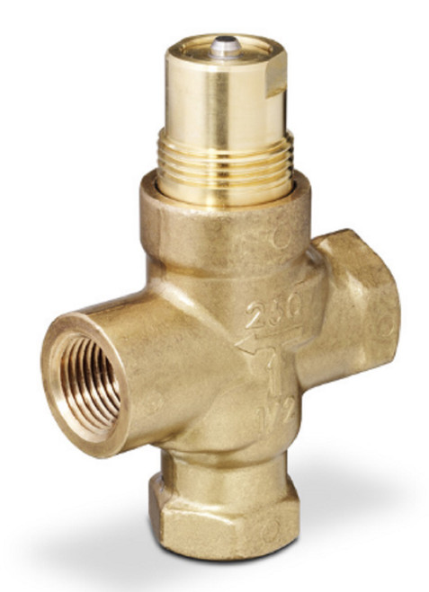 Siemens 599-02075 3-Way 1/2" Terminal Unit Valve, Cv 1.6, Mixing, Linear, F x F [New]