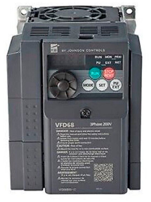Johnson Controls VFD68BDC VFD68 Variable Frequency Drive, 0.4kW 1/2HP Capacity [New]