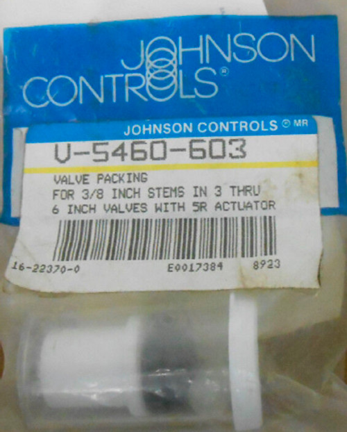 Johnson Controls V-5460-603 Valve Packing Kit For 3/8 Inch Stems in 3 Thru 6 In [New]
