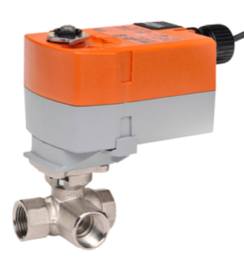 Belimo B311+TFRB24-SR Valve (CCV), 1/2", 3-Way, Cv 1.9, Actuator, Spring Return [New]