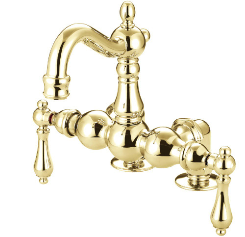 Vintage CC1091T2 Two-Handle 2-Hole Deck Mount Tub Faucet, Polished Brass [New]