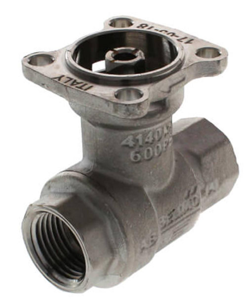 Belimo B213B, industrial valve with metal body and threaded pipe connection for fluid control.