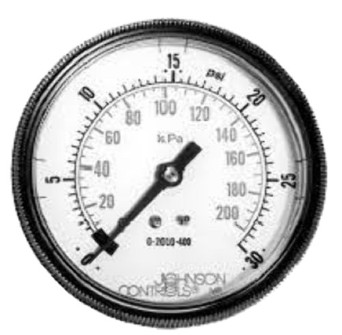 Johnson Controls G-2010-101 Air Pressure Gauge, 2 in., 0 To 30 Or 0 To 200 Range [New]