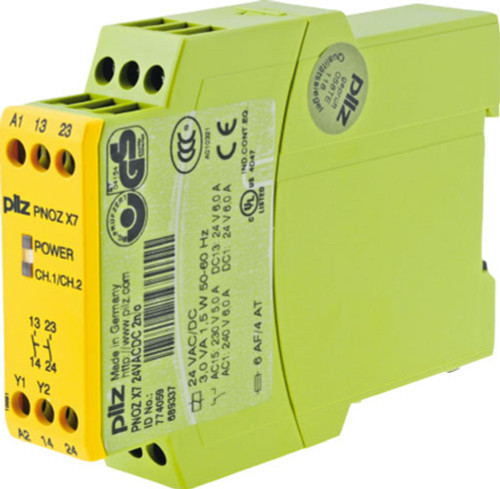 Pilz 774059 PNOZ X7 24VACDC 2n/o Safety Relay Single Channel With 2 Contacts [New]