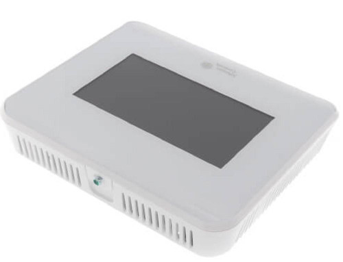 Johnson Controls TEC3312-14-000, HVAC control panel with a large display screen on a white casing.