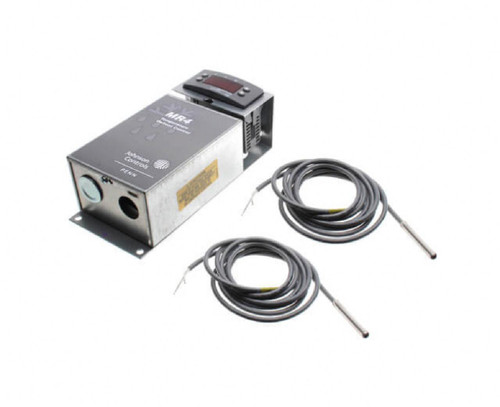 Johnson Controls MR4PMUHV-12C, electronic control module with two temperature sensors.