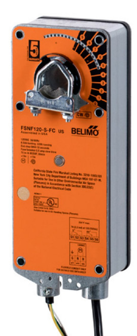 Belimo FSNF120-S-FC US Fire Smoke Actuator, 70 in-lb 8 Nm Spring Return, AC 120V [New]