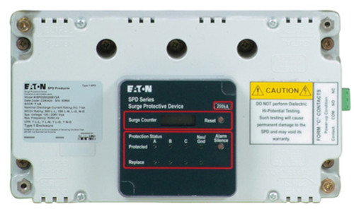 Eaton SPD080208Y2A Surge Protective Device, 80 kA Per Phase Rating, 120/208 WYE [New]
