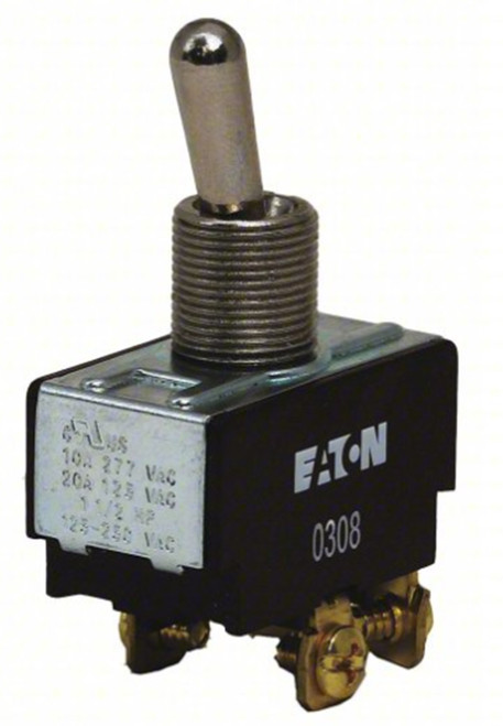 Eaton XTD4B2A X Series 2-Pole Toggle Switch, 2 PDT, Up-On, Center-Off, Down-On [New]