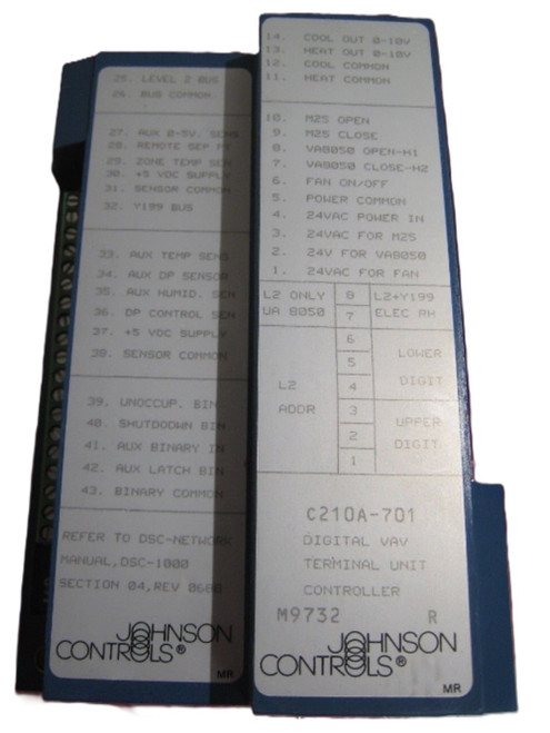 Johnson Controls C210A-701 Digital VAV Terminal Controller Box [Refurbished]