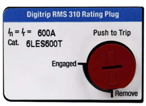 Eaton 6LES600T RMS 310 Digitrip, Fixed Type, L-Frame Type, 1200 to 4800 A Adj [New]