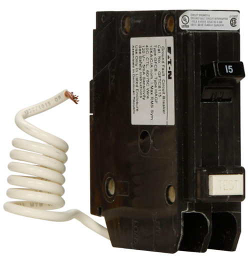 Eaton GFTCB140 Type BR Ground Fault Circuit Breaker, 5 mA, 40A, 1 Pole, 120/240V [New]