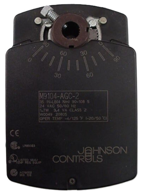 Johnson Controls M9104-AGC-2 Electric Motor Actuator, 35 in-lb 4Nm, 90-108s [New]