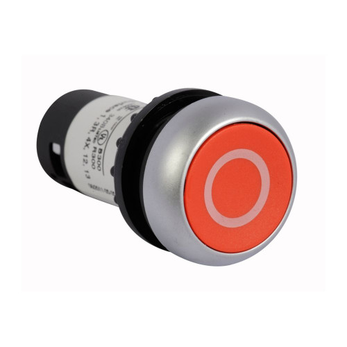 Eaton C22-D-R-X0-K11 22.5 mm RQM Compact Pushbutton, Etching X0, Red [New]