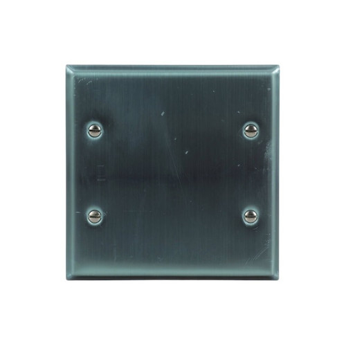 Eaton 93152-F-LW 2-Gang Standard Size Stainless Steel Wall Plate [New]